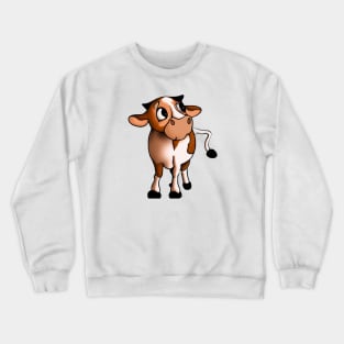 Cute Cow Drawing Crewneck Sweatshirt